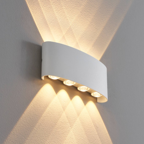 Applique multi faisceaux LED blanc IP54 - Prisma|Appliques murales|Kosilum Applique multi faisceaux LED blanc IP54 - Prisma|Appliques murales|Kosilum