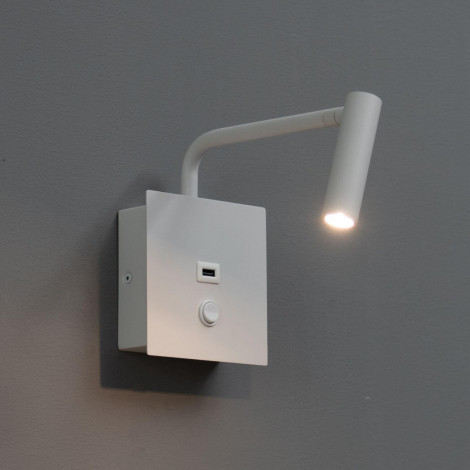 Liseuse blanche pratique et moderne LED et port USB intégré - Miami|Appliques murales|Kosilum Liseuse blanche pratique et moderne LED et port USB intégré - Miami|Appliques murales|Kosilum