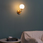 Applique Murale avec boule en Verre Blanc Laiteux - Zenith|Appliques murales|Kosilum