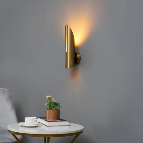 Applique murale cylindre doré lumière indirecte - Tingo|Appliques murales|Kosilum