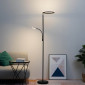Lampadaire noir double éclairage LED - Pancho|Lampadaire|Kosilum