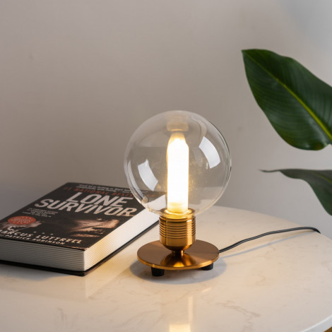 Lampe de chevet vintage dorée en verre - Giani|Lampes à poser|Kosilum Lampe de chevet vintage dorée en verre - Giani|Lampes à poser|Kosilum