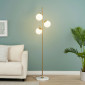 Lampadaire doré 3 globes blanc - Estrela|Lampadaire|Kosilum