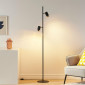 Lampadaire design noir double spots orientables - Elya|Lampadaire|Kosilum