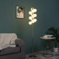 Lampadaire moderne doré à sphères en verre blanc - Ambrosia|Lampadaire|Kosilum