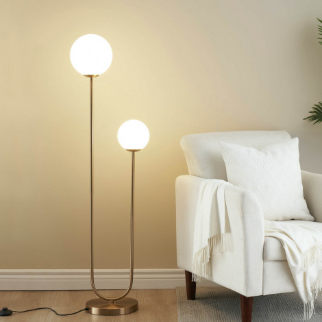 Lampadaire scandinave double éclairage - Ciarella|Lampadaire|Kosilum