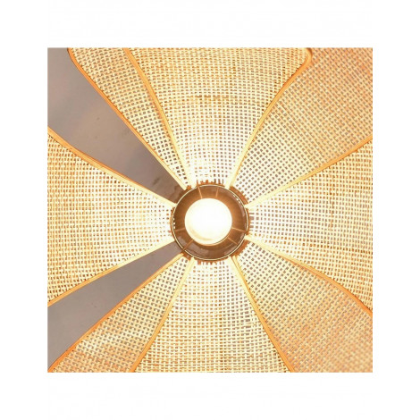 Lustre en rotin au design pétale rustique KL57|Lustre|Kiki Lighting