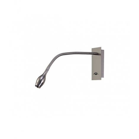 Applique avec liseuse Winslow Nickel satiné 1 ampoule 14,5cm|Appliques murales|Luminaire Center