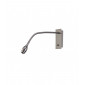 Applique avec liseuse Winslow Nickel satiné 1 ampoule 14,5cm|Appliques murales|Luminaire Center