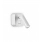 Applique avec liseuse Bean Verre,métal blanc 1 ampoule 8,5cm|Appliques murales|Luminaire Center