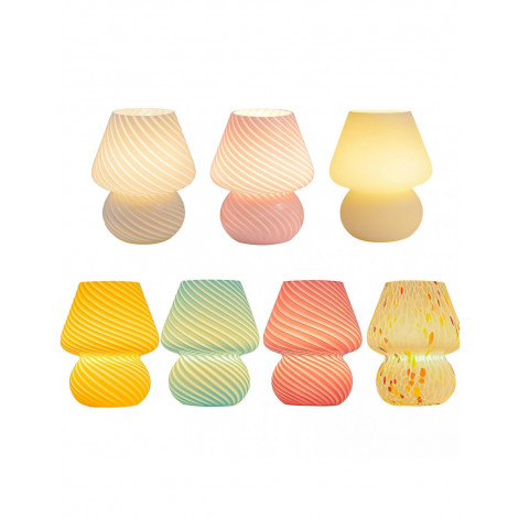 Lampe de table nordique en verre champignon Macaron KL32|Lampes à poser|Kiki Lighting
