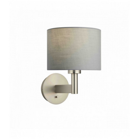 Applique murale Owen Cylinder en Acier , tissu gris|Appliques murales|Luminaire Center