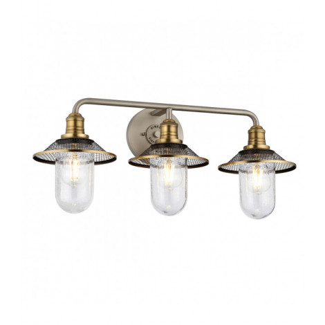 Applique murale Rigby Nickel antique avec laiton héritier|Appliques murales|Luminaire Center