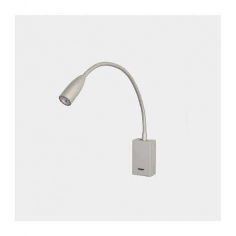 Applique avec liseuse Bed 1 ampoule Aluminium Nickel satiné|Appliques murales|Luminaire Center