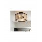 Luminaire de plafond en bois hexagonal rustique avec perles en bois KL92|Plafonnier|Kiki Lighting