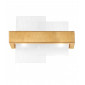 Applique murale Rettangolo Feuille d'or 2 ampoules 24cm|Appliques murales|Luminaire Center