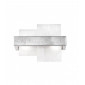 Applique murale Rettangolo Feuille d'argent 2 ampoules 24cm|Appliques murales|Luminaire Center