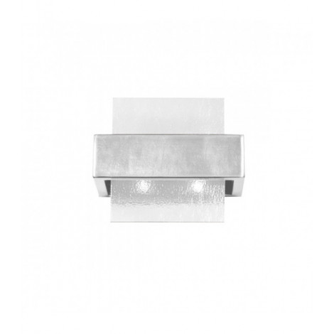 Applique murale Rettangolo Feuille d'argent 2 ampoules 17cm|Appliques murales|Luminaire Center
