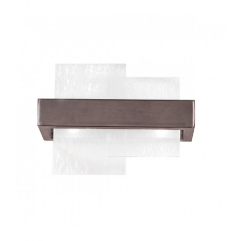 Applique murale Rettangolo Brun brossé 2 ampoules 24cm|Appliques murales|Luminaire Center