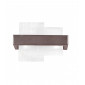 Applique murale Rettangolo Brun brossé 2 ampoules 24cm|Appliques murales|Luminaire Center