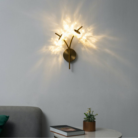 Applique murale prestige en verre double éclairage LED - Cassandra|Appliques murales|Kosilum