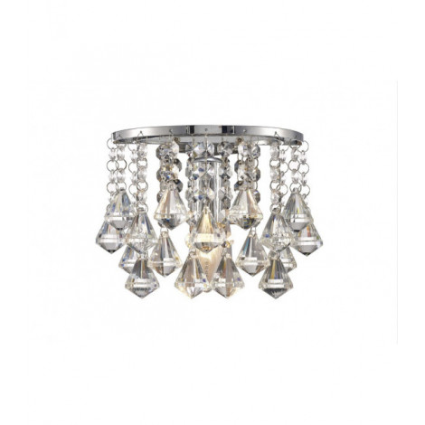 Applique design Acton Chrome poli 1 ampoule 17cm|Appliques murales|Luminaire Center