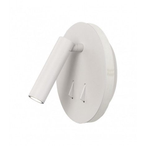 Applique avec liseuse Fusion blanc mat 1 ampoule 7,5cm|Appliques murales|Luminaire Center