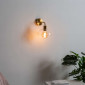 Applique dorée et abat-jour verre - Eloise|Appliques murales|Kosilum