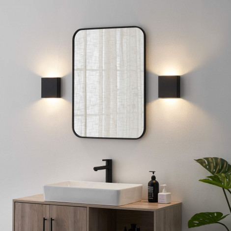 Lampe noire LED waterproof IP65 - Nox|Appliques murales|Kosilum