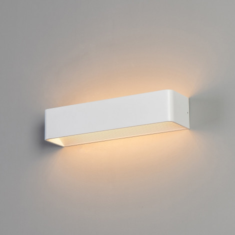 Applique design LED blanche 37cm compatible variateur - Quadra|Appliques murales|Kosilum