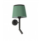 Applique avec liseuse Savoy Diffuseur Acier,corps Acier,Tissu 49,9 Cm|Appliques murales|Luminaire Center