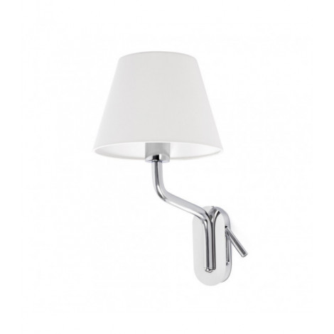 Applique avec liseuse Eterna Corps Acier,Tissu 47 Cm|Appliques murales|Luminaire Center