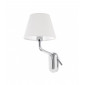 Applique avec liseuse Eterna Corps Acier,Tissu 47 Cm|Appliques murales|Luminaire Center