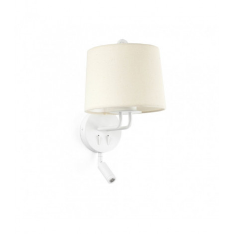 Applique avec liseuse Montreal Corps Acier,Tissu 39 Cm|Appliques murales|Luminaire Center