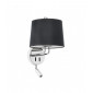 Applique avec liseuse Montreal Chrome 1 ampoule 39cm|Appliques murales|Luminaire Center