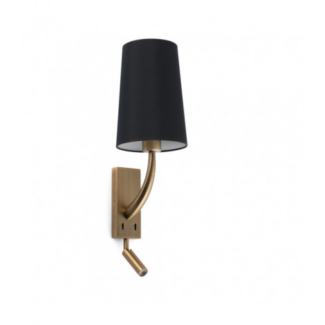 Applique avec liseuse Rem Corps Acier,Tissu 37 Cm|Appliques murales|Luminaire Center