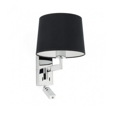 Applique avec liseuse Artis Corps Acier,Tissu 39 Cm|Appliques murales|Luminaire Center