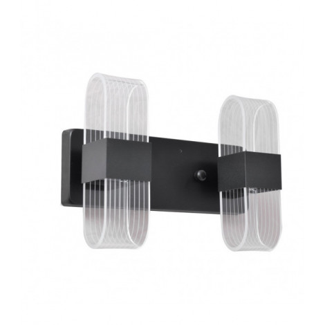 Applique LED intégré Bilbao Fer,acryl Noir 2 ampoules 19,5cm|Appliques murales|Luminaire Center