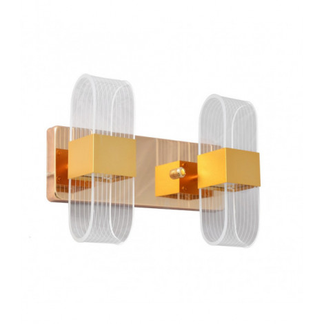 Applique LED intégré Bilbao Fer,acryl Or 2 ampoules 19,5cm|Appliques murales|Luminaire Center
