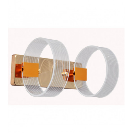 Applique LED intégré Alicante Fer,acryl Or 2 ampoules 16cm|Appliques murales|Luminaire Center