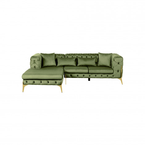 Canapé d'angle Bellissima gauche velours vert Kare Design|Canape|Kare