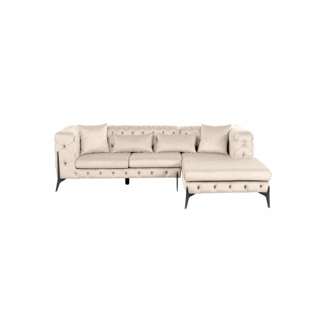 Canapé d'angle Bellissima droite velours beige Kare Design|Canape|Kare