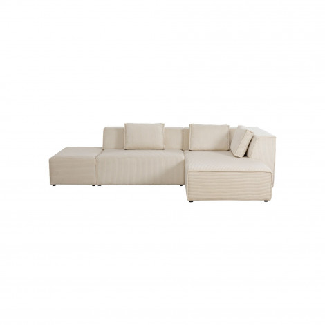 Canapé d'angle Infinity Cord crème droite Kare Design|Canape|Kare