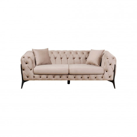 Canapé Bellissima 2 places velours beige Kare Design|Canape|Kare