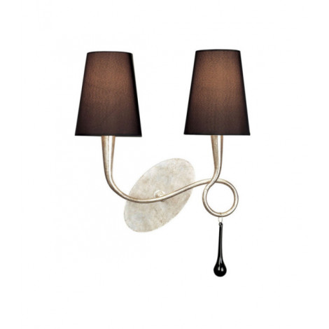 Applique murale Paola Cristal noir Argent peint|Appliques murales|Luminaire Center