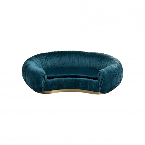 Canapé Perugia 2 places velours bleu-vert Kare Design|Canape|Kare