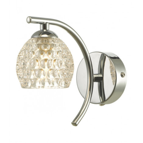 Applique murale Nakita Chrome poli, verre|Appliques murales|Luminaire Center