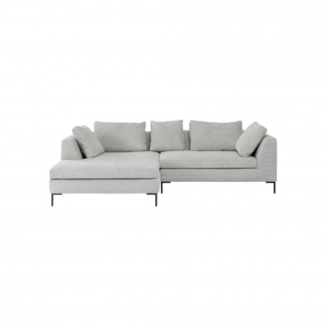 Canapé d'angle Gianna Cord 290cm gauche gris Kare Design|Canape|Kare