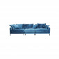 Canapé Lullaby XL velours bleu pétrole Kare Design|Canape|Kare