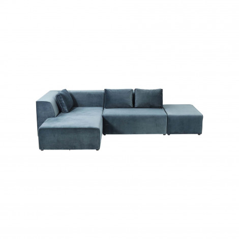 Canapé d'angle Infinity gauche velours océan Kare Design|Canape|Kare